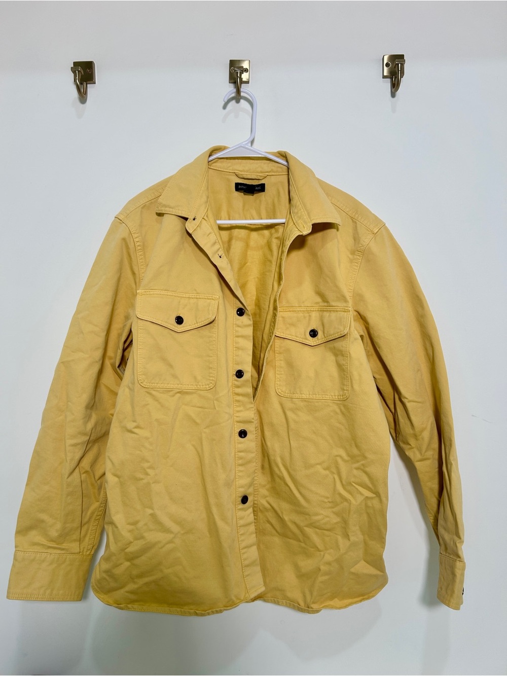 Banana Republic Yellow Utility Shirt Jacket